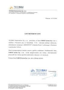 List-referencyjny---Techbau-Budownictwo-Sp-z-oo-Aranacja-powierzchni-KREDITECH---ulProsta-51-Warszawa